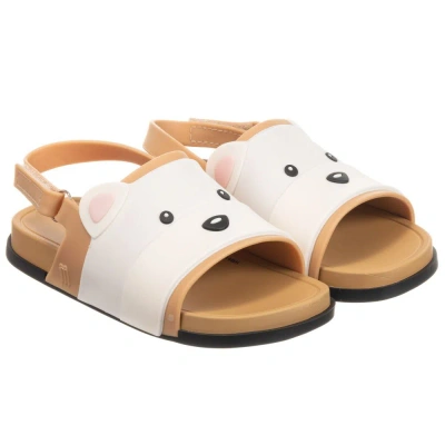 Mini Melissa Babies' Girls Beige Bear Jelly Sandals