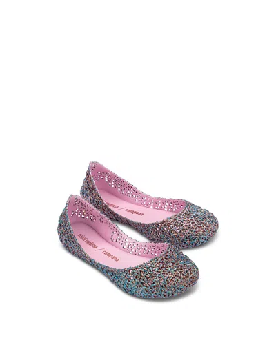 Mini Melissa Girls' Campana Papel Flats - Toddler, Little Kid, Big Kid In Blue