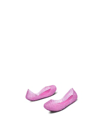 Mini Melissa Kids'  Campana Zigzag Flat In Pink