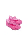 Mini Melissa Girls' Minicampap Glitter Zigzag Mary Jane Flats - Toddler In Pink Glitter