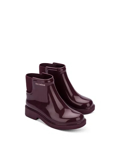 Mini Melissa Girls' Chelsea Boots Ii - Little Kid, Big Kid In Burgundy