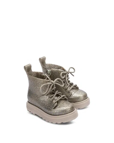 Mini Melissa Kids' Girls' Coturno Combat Boots - Toddler In Gold