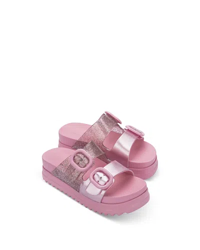 Mini Melissa Girls' Cozy Platform Waterproof Sandals Toddler, Little Kid, Big Kid In Pink