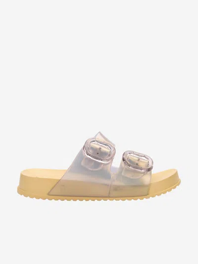 Mini Melissa Kids' Girls Cozy Slide Sandals In Gold