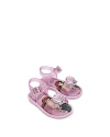 Mini Melissa X Disney Mar Jelly Sandal In Pink Glitter