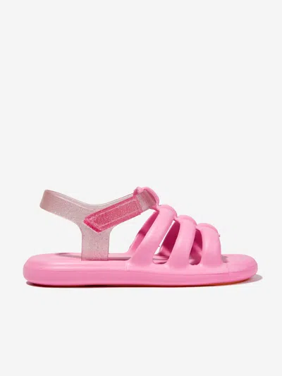 Mini Melissa Babies' Freesherman Glitter-detail Sandals In Pink