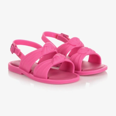 Mini Melissa Babies' Girls Fuchsia Pink Jelly Sandals