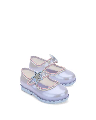 Mini Melissa Girls' Hip Ballerina Star Flats - Toddler, Little Kid In Blue