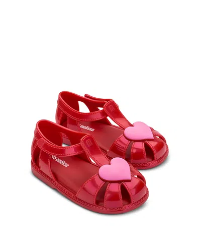 Mini Melissa Kids' Girls' Hip Heart Ballet Flats - Toddler In Red