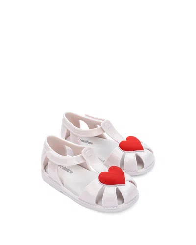 Mini Melissa Kids' Girls' Hip Heart Ballet Flats - Toddler In White
