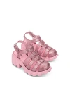 Mini Melissa Girls Megan Sandals In Pink Glitter