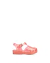 Mini Melissa Girls Possession Shiny Sandals In Pearly Pink