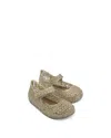 Mini Melissa Baby's & Little Girl's Zigzag Glitter Mary Jane Flats In Gold