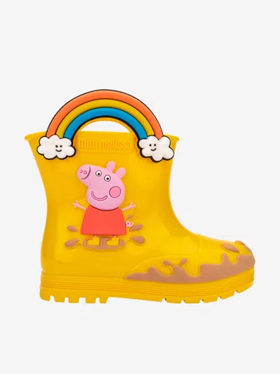 Mini Melissa Kids'  Girls Peppa Pig Wellies In Yellow