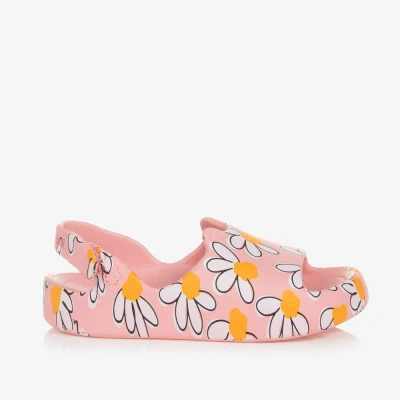 Mini Melissa Kids' Girls Pink Daisy Print Sandals