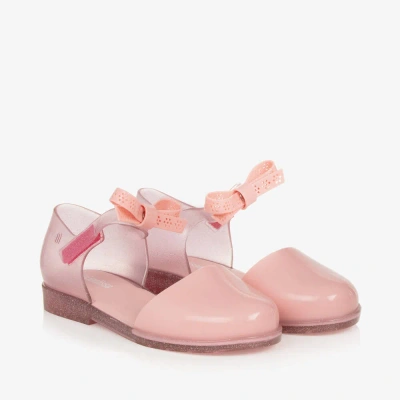 Mini Melissa Kids' Girls Pink Glitter Jelly Shoes