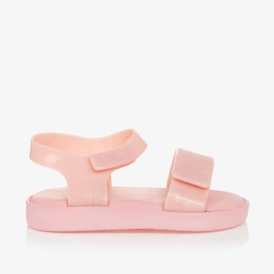 Mini Melissa Kids' Girls Pink Glitter Sandals