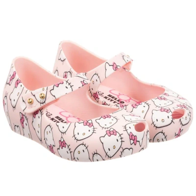 Mini Melissa Babies' Girls Pink Hello Kitty Jelly Shoes