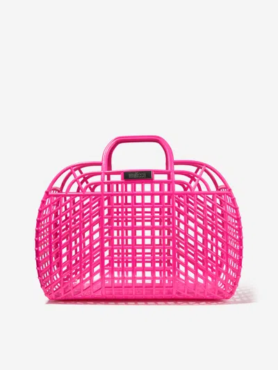 Mini Melissa Refraction Logo-plaque Shoulder Bag In Pink