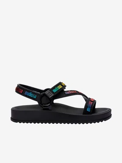 Mini Melissa Kids' Girls Stripes M Lover Sandals In Black