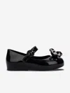 Mini Melissa Girls Sweet Love Glam Ballerinas In Black