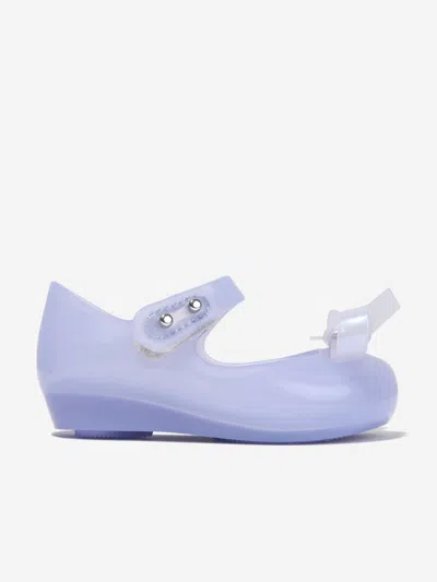 Mini Melissa Babies' Ultragirl Bow Ballerina Shoes In Purple