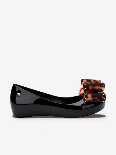 Mini Melissa Kids'  Girls Ultragirl Classic Bow Ballerinas In Black