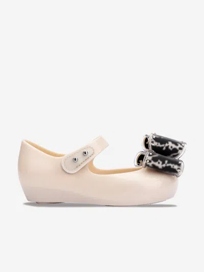 Mini Melissa Kids'  Girls Ultragirl Classic Bow Ballerinas In Ivory