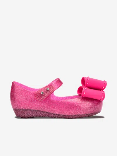 Mini Melissa Kids'  Girls Ultragirl Classic Bow Ballerinas In Pink