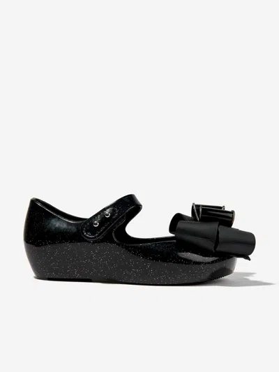 Mini Melissa Kids' Girls Ultragirl Fab Bow Ballerinas In Black