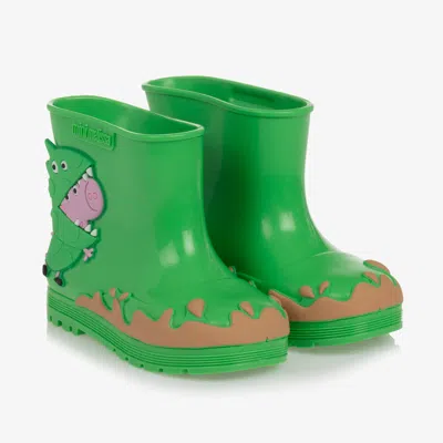 Mini Melissa Babies' Green Peppa Pig Rain Boots