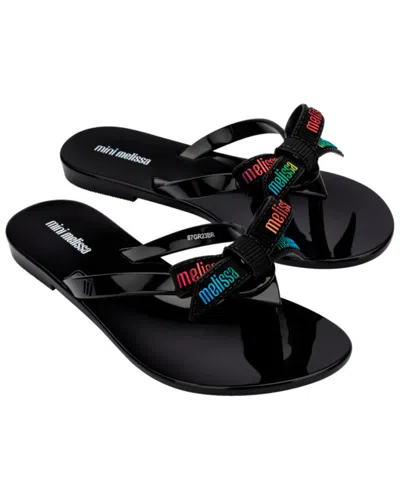 Mini Melissa Harmonic M Lover Kids Flip Flop In Black