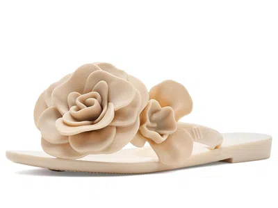 Mini Melissa Harmonic Petals (little Kid/big Kid) Girls Shoes Beige : 4 Big Kid M, Synthetic In Neutral