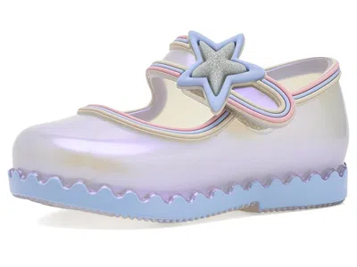 Mini Melissa Hip Ballerina Star (toddler/little Kid) Girl's Shoes Pearly Blue /pink: 8 Toddler M
