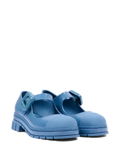 Mini Melissa Kids' June Buckle-fastening Ballet Flats In Blue