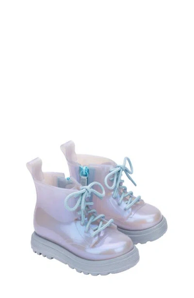 Mini Melissa Kids' Coturno Combat Boot In Blue