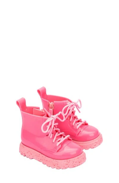 Mini Melissa Kids' Coturno Combat Boot In Pink