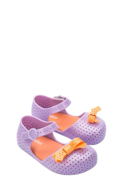 Mini Melissa Kids' Furadinha Mary Jane Flat In Purple