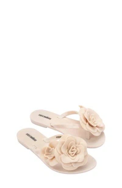 Mini Melissa Kids' Harmonic Flip Flop In Neutral