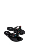Mini Melissa Kids' Harmonic M Lover Flip Flop In Black