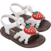 Mini Melissa Girls' Hip Sandals - Toddler, Little Kid In Bronze/pearl White