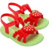 Mini Melissa Kids' Hip Ankle Strap Sandal In Red