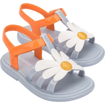 Mini Melissa Kids' Hip Bloomy Ankle Strap Sandal In Blue/orange