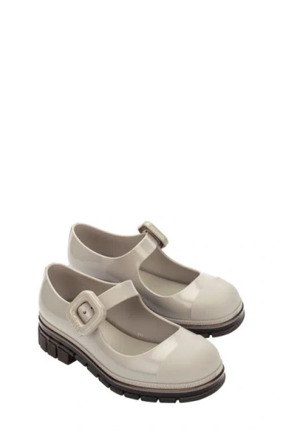 Mini Melissa Kids' June Mary Jane Flat In Neutral