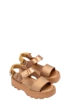 Mini Melissa Kids' Kick Off Platform Sandal In Gold