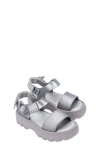 Mini Melissa Girls Kick Off Sandals In Silver