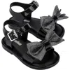 Mini Melissa Melissa Kids' Mar Sweet Ankle Strap Sandal In Glitter Black