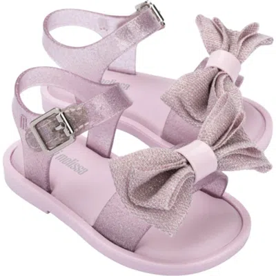 Mini Melissa Melissa Kids' Mar Sweet Ankle Strap Sandal In Glitter Pink