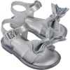 Mini Melissa Melissa Kids' Mar Sweet Ankle Strap Sandal In Pearly Silver