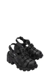 Mini Melissa Kids' Megan Platform Fisherman Sandal In Black